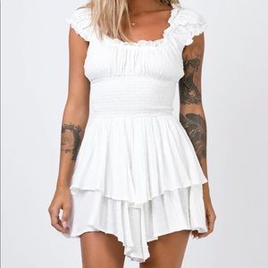 Princess Polly Love Galore Romper White